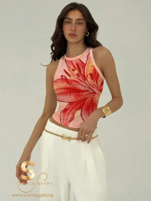 17443515840497461fa9a899478222970e12e759d7 Tropical Lily Tie Dye Pattern Women's Tank Top