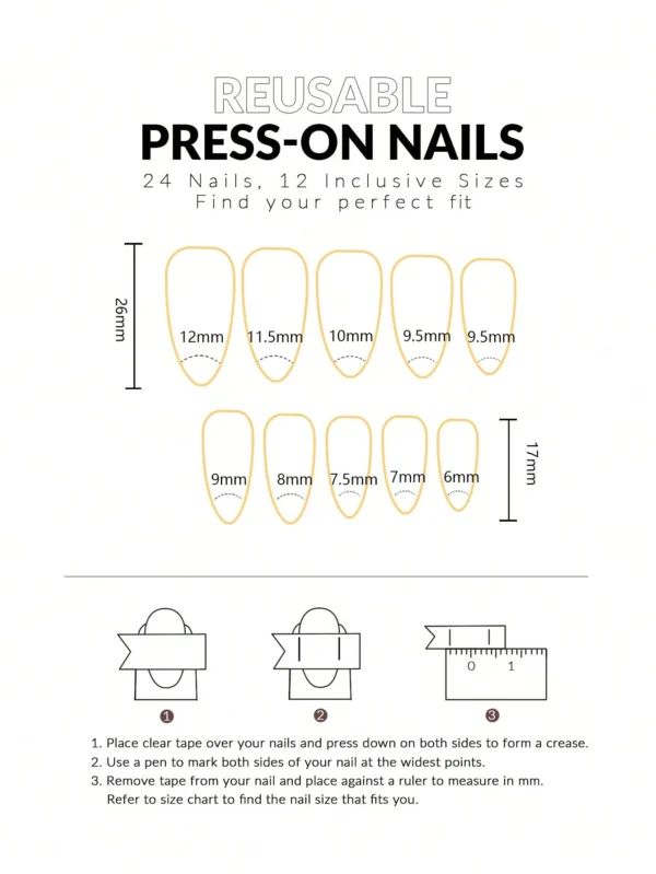 24pcs Summer Fresh Nude Almond-Shaped False Nails Set