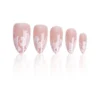 24pcs Summer Fresh Nude Almond-Shaped False Nails Set