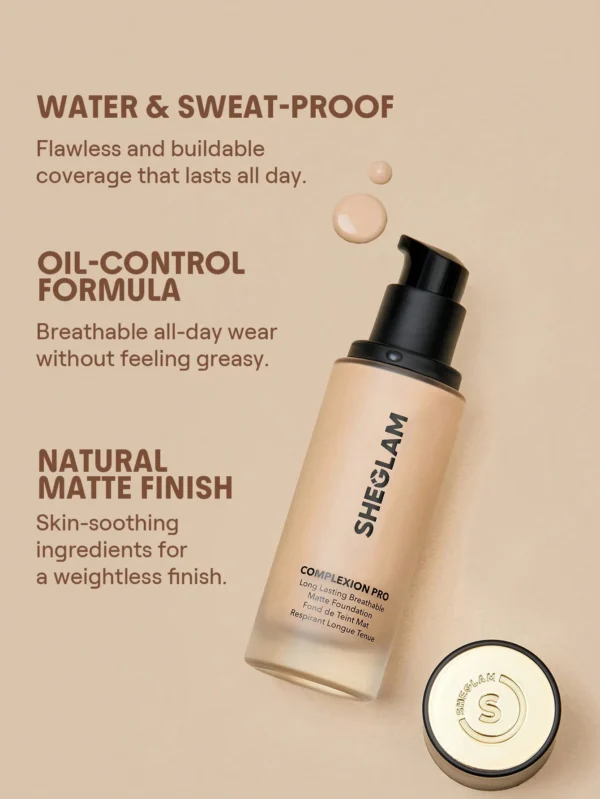 SHEGLAM Complexion Pro Long Lasting Breathable Matte Foundation
