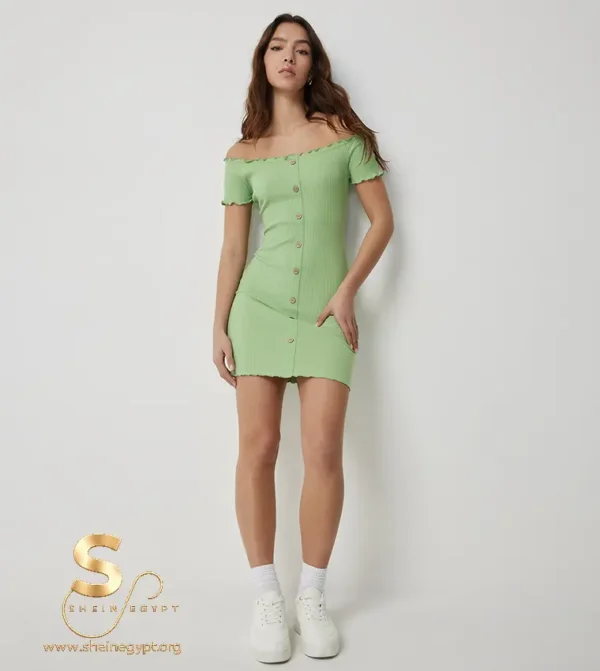 4a-ap32793-04-1 Ardene Ribbed Off Shoulder Bodycon Dress