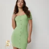 4a-ap32793-04-3 Ardene Ribbed Off Shoulder Bodycon Dress