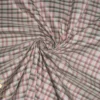 Taffeta Fabric Pink Green & Ivory Color