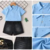 Baby Boy Cotton Linen Shorts Set