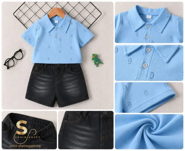 Baby Boy Cotton Linen Shorts Set