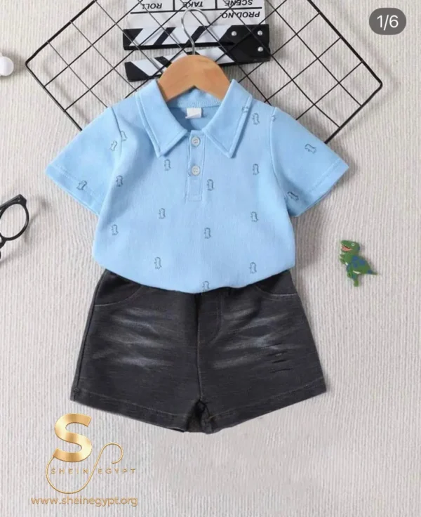 Baby Boy Cotton Linen Shorts Set