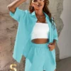 SHEIN Drop Shoulder Shirt & Shorts