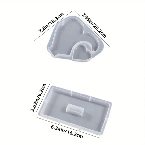 170392261307b57d0def6aab4bb5c832fcab8ad679 1set Large Heart Display Resin Silicone Casting Mold