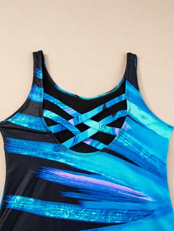 1710062441046f2426d109e28a48f599886c74db06 Women's Sexy Criss-Cross Backless One-Piece Swimsuit