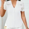 17496059981d1d2cf7cf4ec42ea9f804f7f17e90b7 Lyxana Blouse White Lace Top