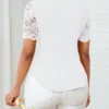 17496060003328d50741b786524d20ef43c9771540 Lyxana Blouse White Lace Top