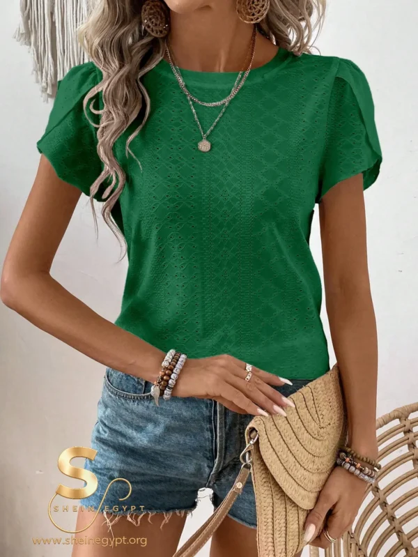 17770197730a29c6e9c036e57c589604f5e83118bb EMERY ROSE Round Neck Short-Sleeved T-Shirt