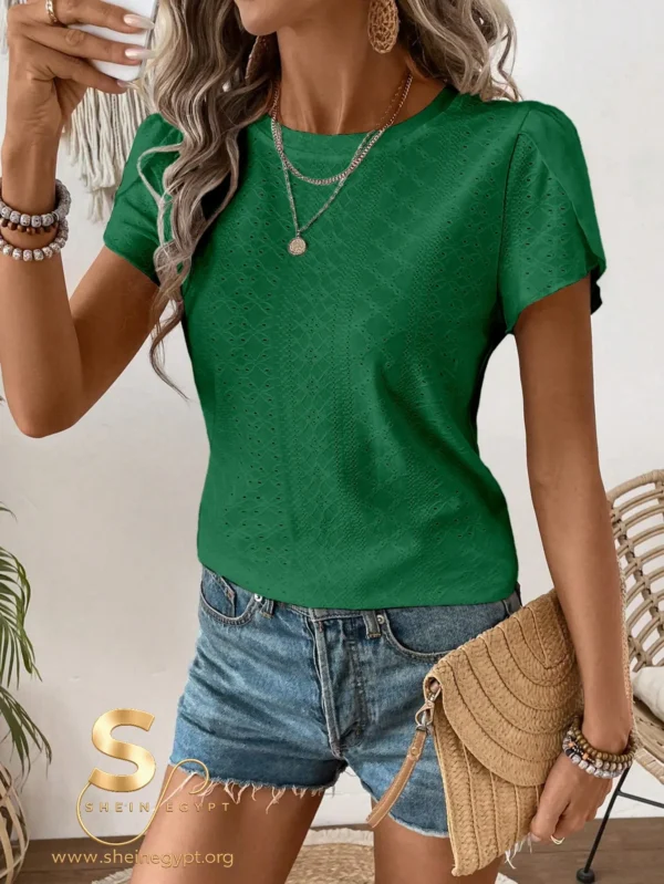 1777019782c6a32f9d2a0f844f594cc196c92013e4 EMERY ROSE Round Neck Short-Sleeved T-Shirt