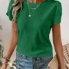 1777019785e70c5cf7febacecb6a6697b93ad3e619 EMERY ROSE Round Neck Short-Sleeved T-Shirt
