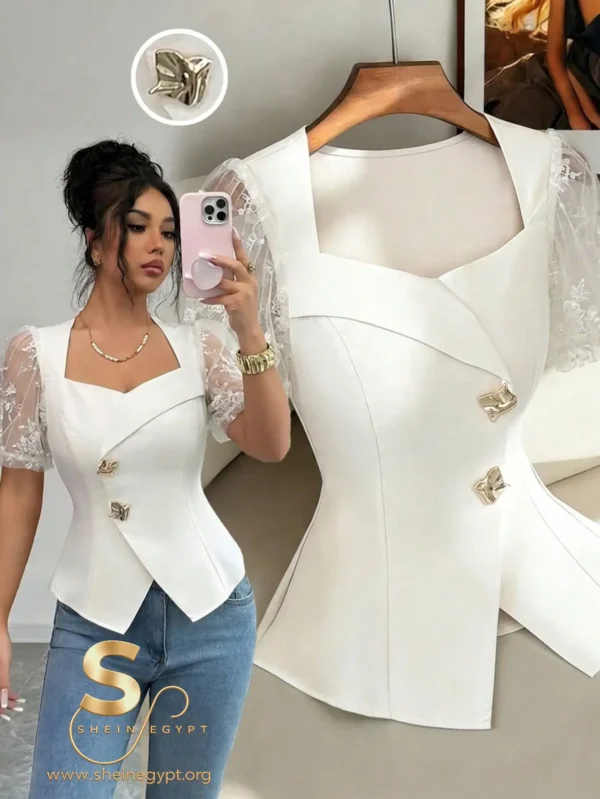1780458282b809e6fbcb1cc43a3e257a0a1cb3f680 Elenzga Women's Apricot Short Sleeve Waist