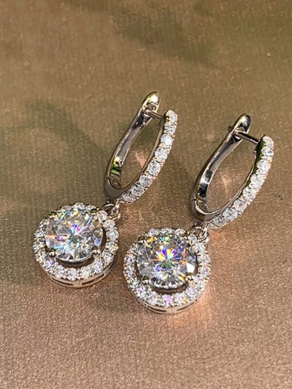 1 Pair Fashion Cubic Zirconia Teardrop Earrings