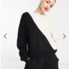 IMG_20260723_214300 Black Diagonal Colour Block Knitted Jumper