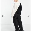 IMG_20260723_214321 Black Diagonal Colour Block Knitted Jumper