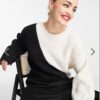 IMG_20260723_214347 Black Diagonal Colour Block Knitted Jumper
