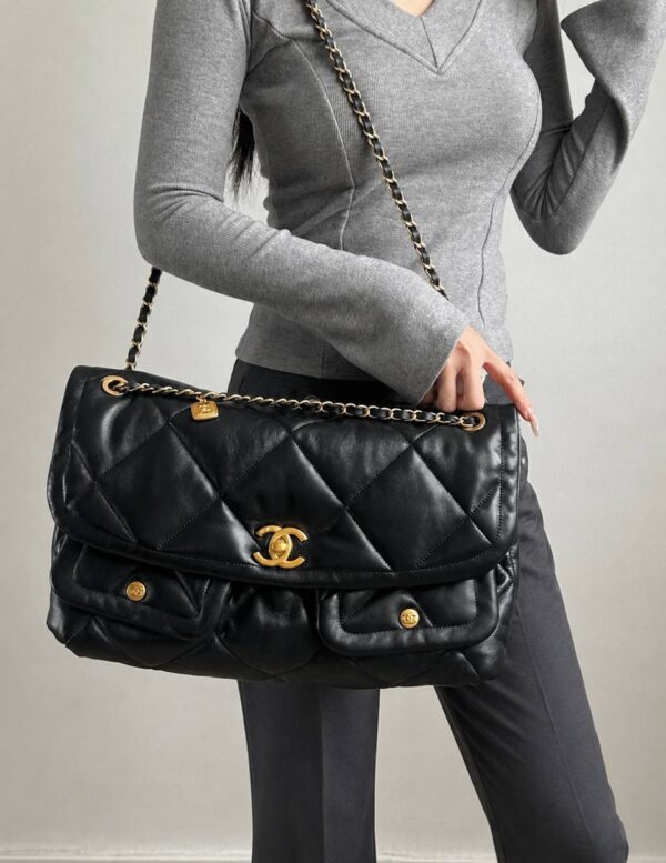 Chanel Style Quilted Chain Shoulder Bag