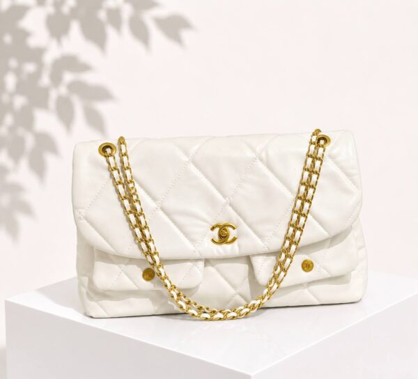 Chanel Style Quilted Chain Shoulder Bag
