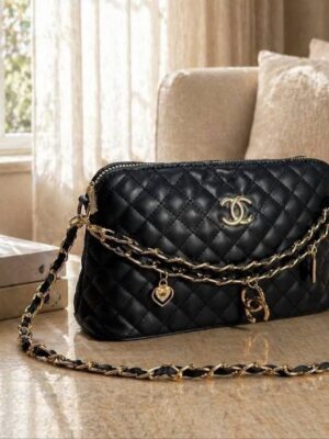Chanel Style Quilted Chain Shoulder Bag