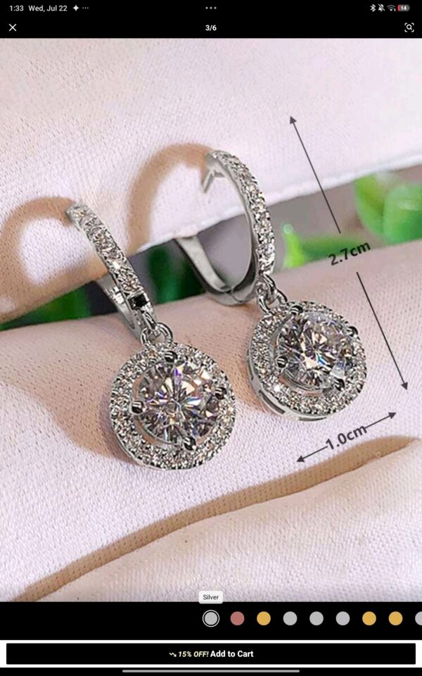 1 Pair Fashion Cubic Zirconia Teardrop Earrings