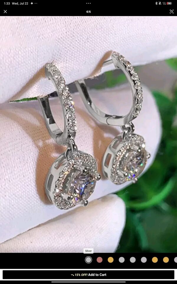 1 Pair Fashion Cubic Zirconia Teardrop Earrings