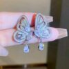 Butterfly & Teardrop Shape Dangle Earrings