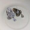 Butterfly & Teardrop Shape Dangle Earrings