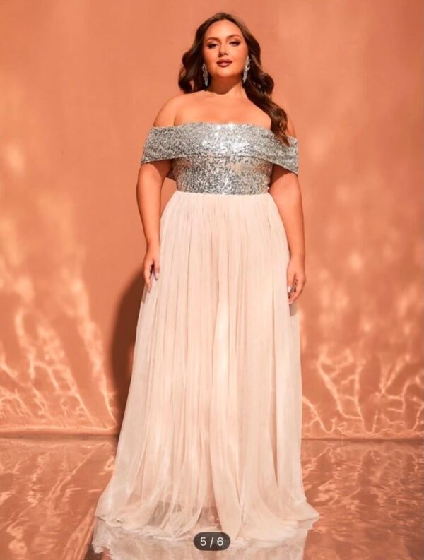 WhatsApp Image 2026-07-08 at 9.20.11 PM Oversized Dress Plus Contrast Sequins Mesh Off Shoulder Prom Dress