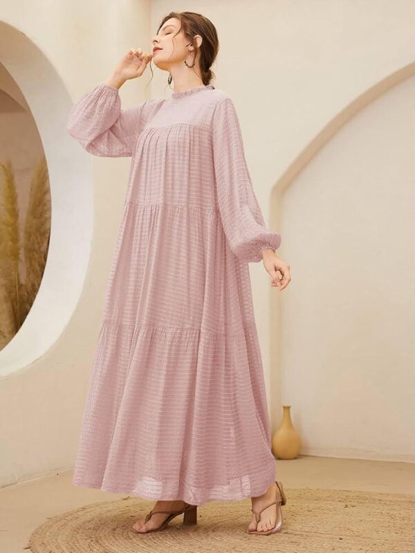 Women's Dress Lantern Sleeve Smock Dress