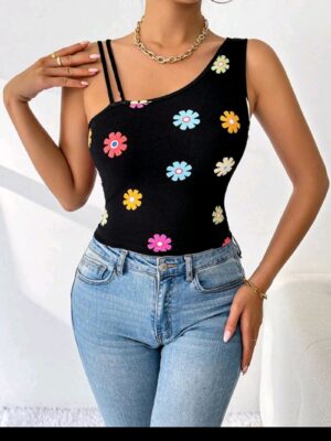 Collar Sleeveless Fitted Top