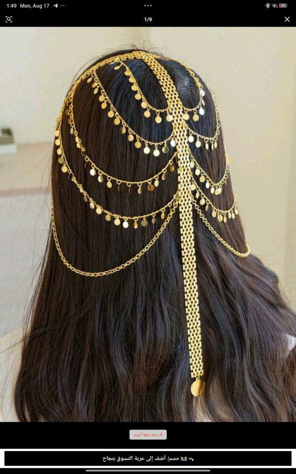Screenshot_2026-08-17-01-49-52-637_com.zzkko Gold-Plated Headchain, Arabic Style Bridal Headdress, Turkish Kurdish Women Headband, Luxury Jewelry Gift, Wedding, Accessories, Hair Accessories