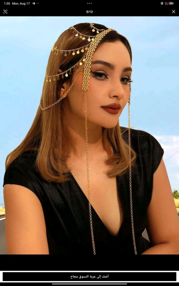 Screenshot_2026-08-17-01-50-19-987_com.zzkko Gold-Plated Headchain, Arabic Style Bridal Headdress, Turkish Kurdish Women Headband, Luxury Jewelry Gift, Wedding, Accessories, Hair Accessories