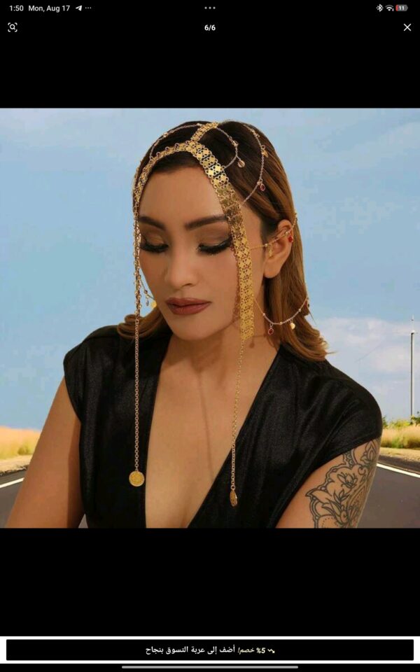 Screenshot_2026-08-17-01-50-49-377_com.zzkko Gold-Plated Headchain, Arabic Style Bridal Headdress, Turkish Kurdish Women Headband, Luxury Jewelry Gift, Wedding, Accessories, Hair Accessories