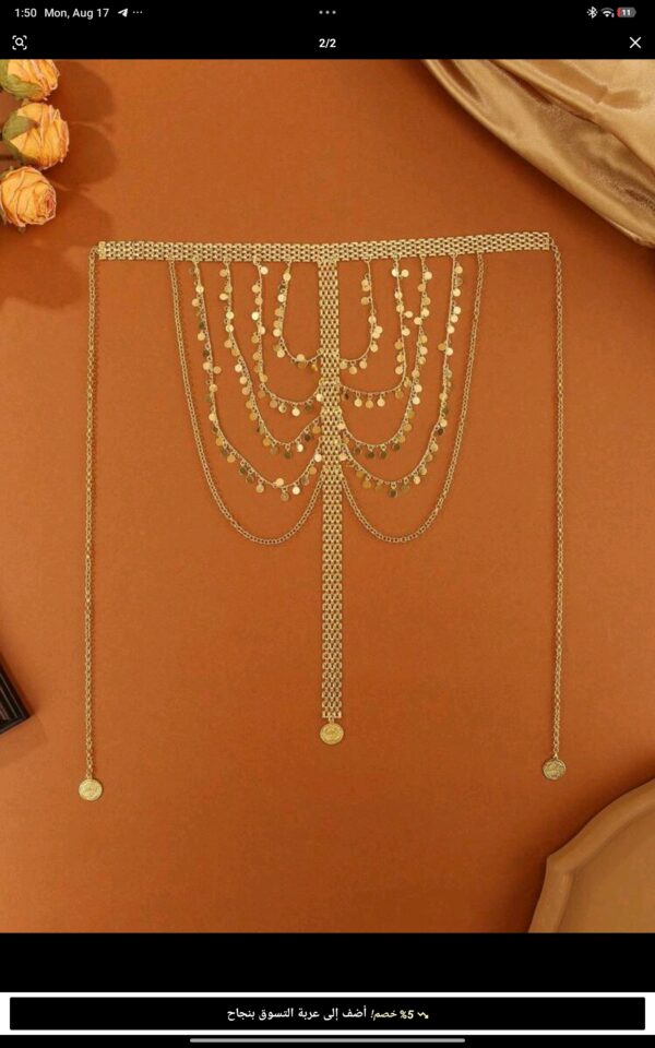 Screenshot_2026-08-17-01-50-54-120_com.zzkko Gold-Plated Headchain, Arabic Style Bridal Headdress, Turkish Kurdish Women Headband, Luxury Jewelry Gift, Wedding, Accessories, Hair Accessories