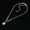 3pcs Cubic Zirconia Water-Drop Decor Jewelry Set
