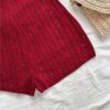 Soleia Women's Burgundy Red Summer 70s Night Out Party Romper