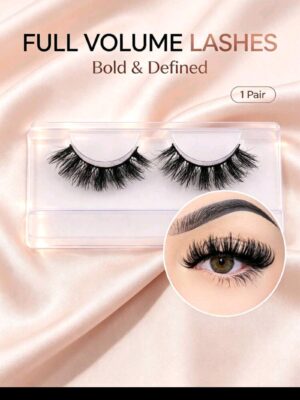 Fluffy Faux Mink Strip Lashes, Dramatic Wispy Crisscross False Eyelashes, Soft Full Volume Glam Eye Lashes For Party Makeup, Reusable Easy To Apply Fake Eyelashes