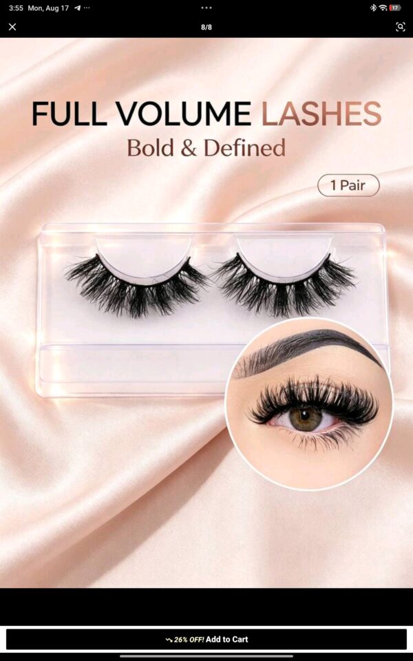 Screenshot_2026-08-17-03-55-37-528_com.zzkko Fluffy Faux Mink Strip Lashes, Dramatic Wispy Crisscross False Eyelashes, Soft Full Volume Glam Eye Lashes For Party Makeup, Reusable Easy To Apply Fake Eyelashes